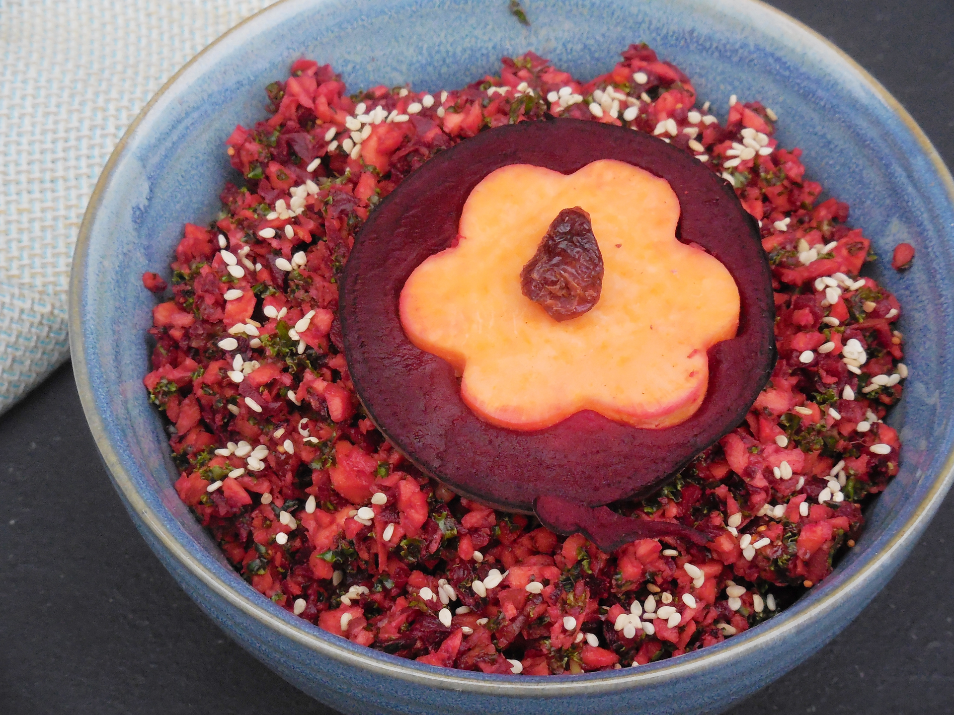 Lunch Bowl: Süßkartoffel mit rote Bete und Kurkuma 1