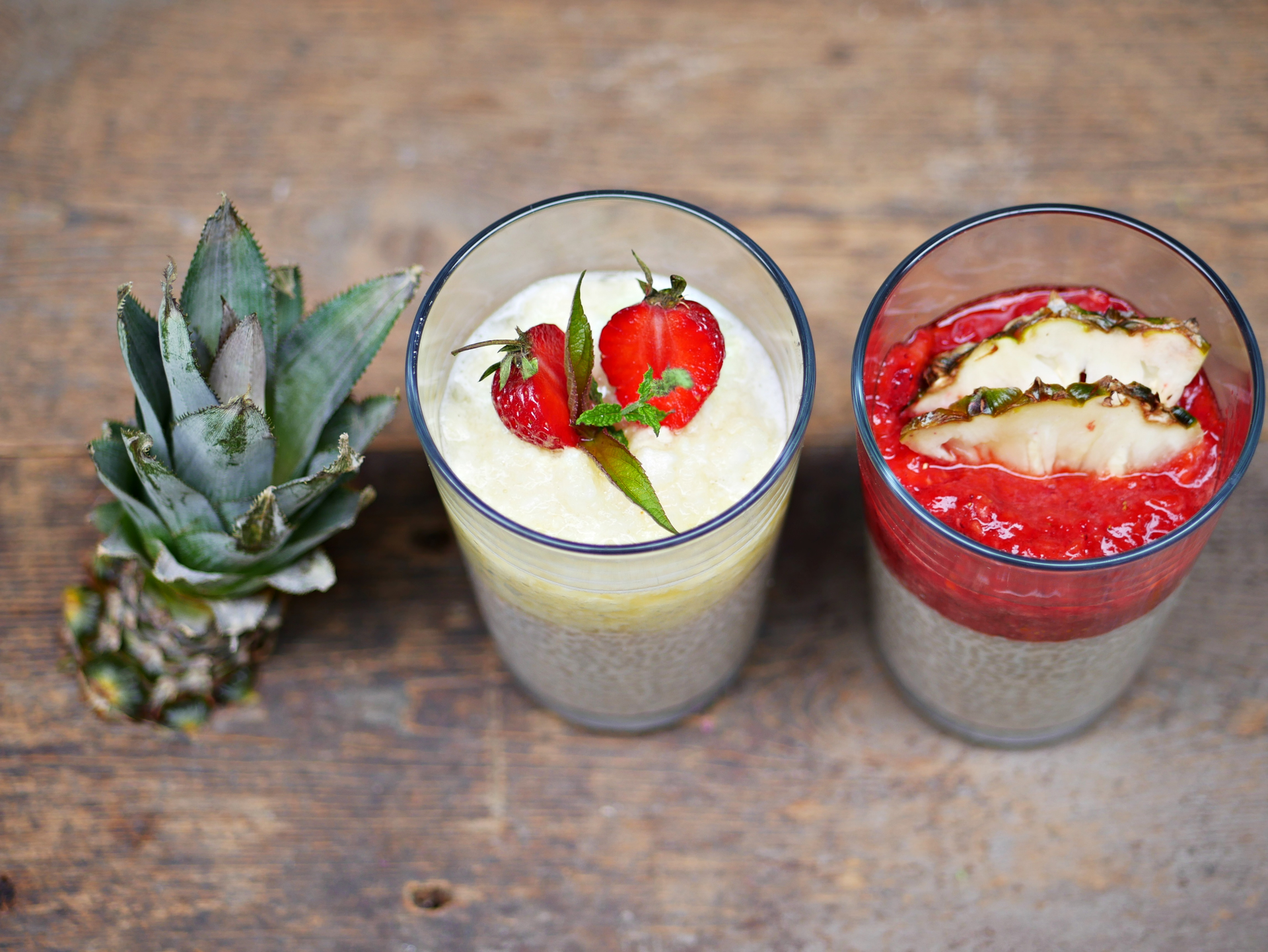 Kokos-Power-Pudding mit sommerlichem Fruchtmus 1